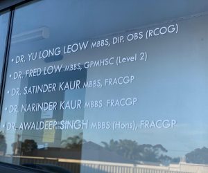 Craigieburn Clinic window graphics doctor names