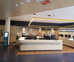 Deakin Uni Waurn Ponds 3D Illuminated Halo Lit back Lit office reception