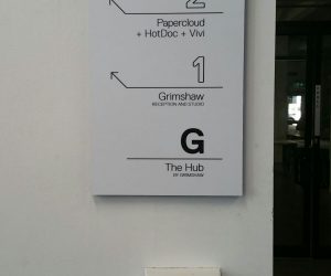 Grimshaw directional wayfinding signage