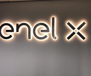 enel x 3D halo lit fabricated sign 2